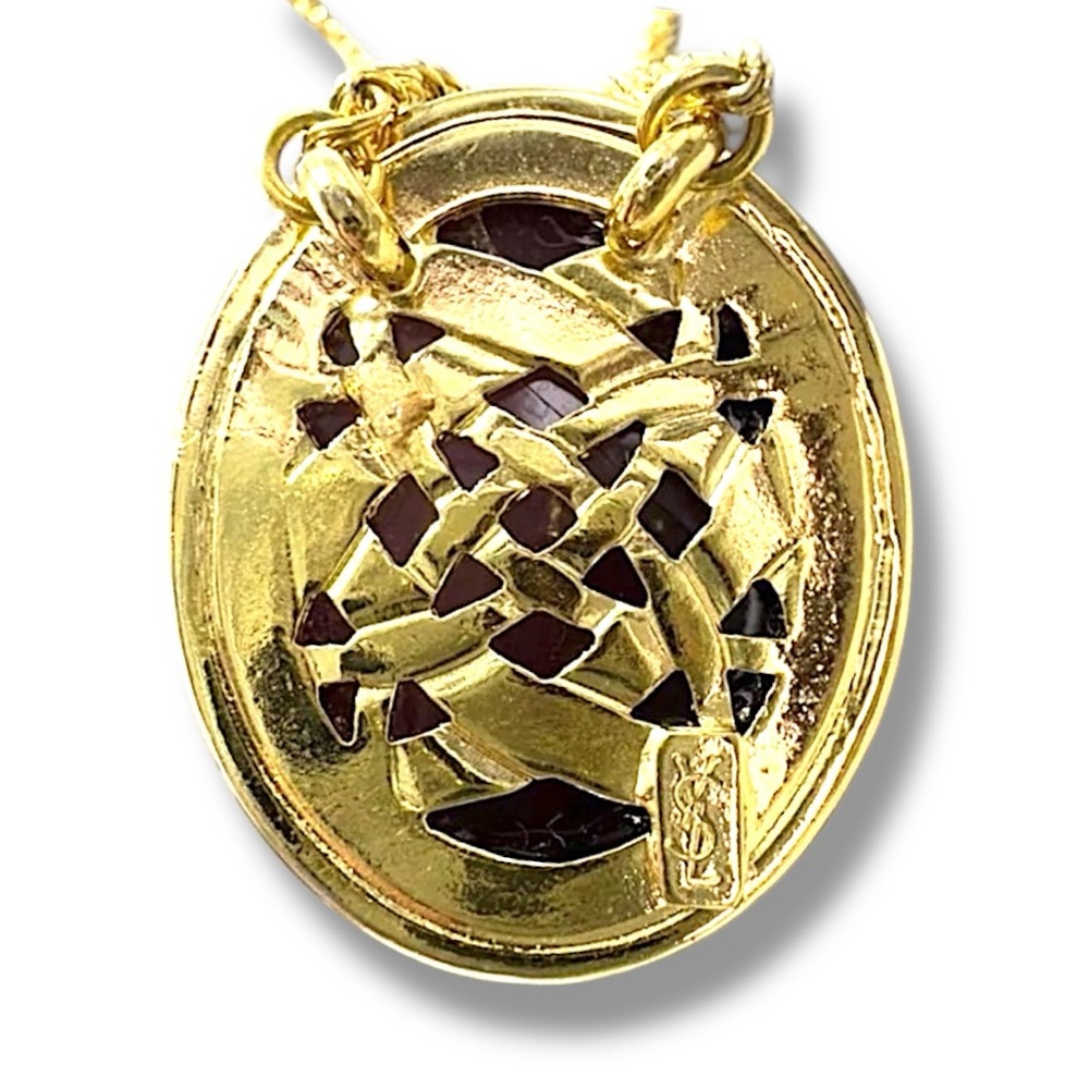 YVES SAINT LAURENT Vintage Gold Tone Necklace 18.5β - Picture 8 of 16